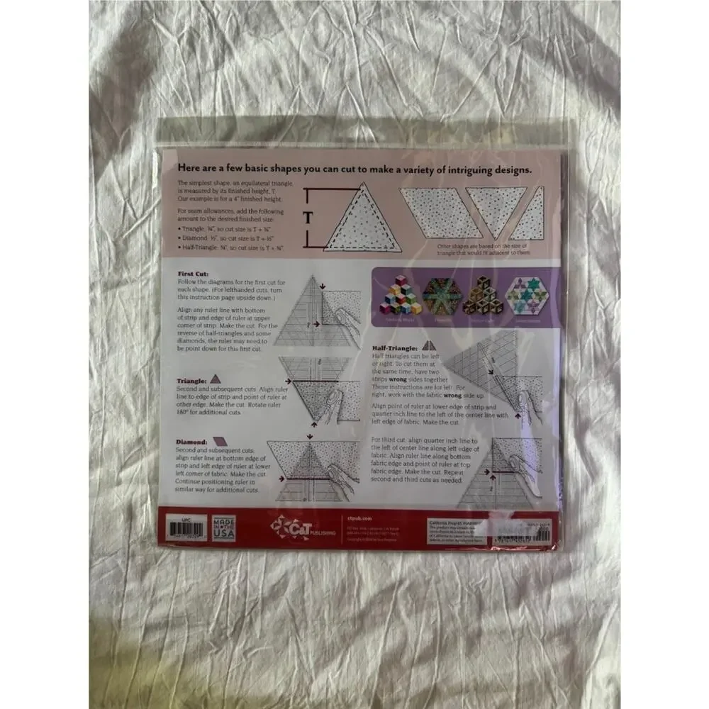 New‎ Clearview Triangle 60 degree Acrylic Ruler 10
